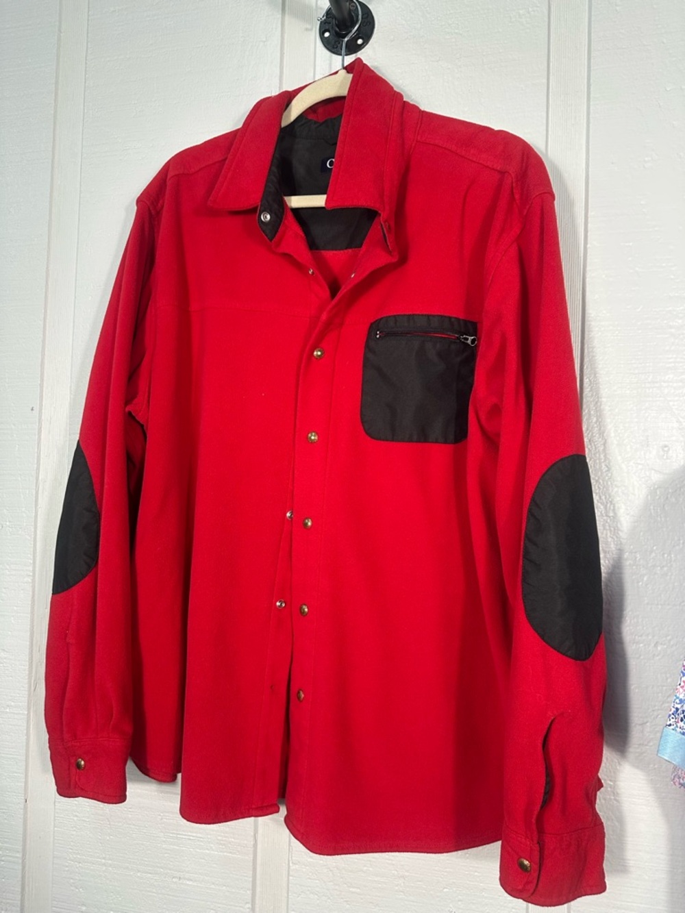 Chaps Red and Black Women’s Button Down Shaket Size XL EUC